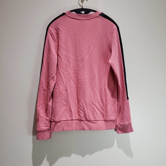 Adidas Sweatshirt Women's Medium Colorblock Linear Soft Fleece Striped Logo - Picture 7 of 11